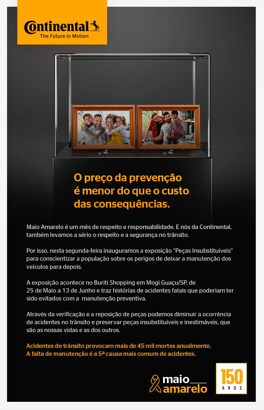 Continental promove campanha para prevenção de acidentes no trânsito