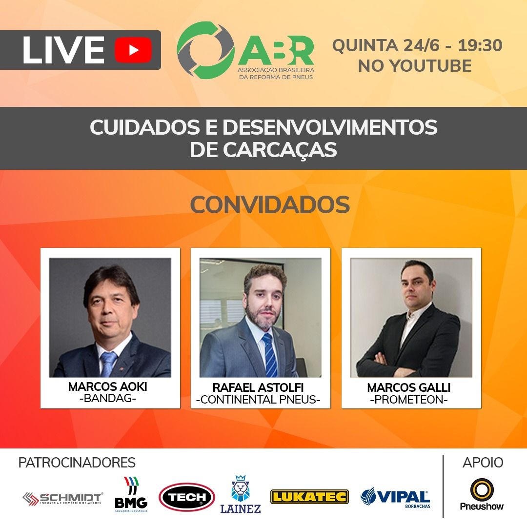 Live da ABR reúne especialistas para analisar preservação das carcaças para recapagem