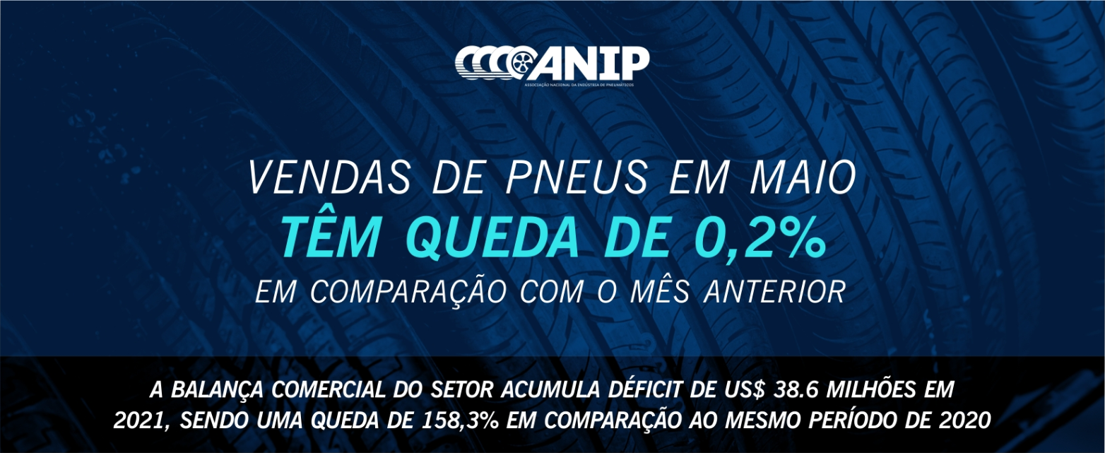 Vendas de pneus em maio têm queda de 0,2% em comparação com o mês anterior