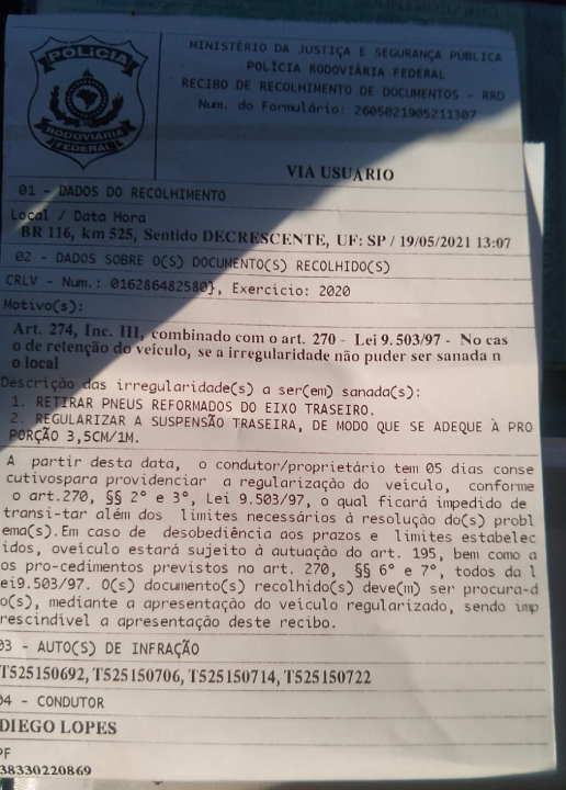 Mensagem de WhatsApp causa alvoroço no meio dos profissionais do transporte durante o fim de semana