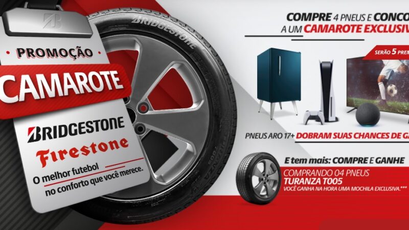 Bridgestone lança promoção para compra de pneus Bridgestone e Firestone