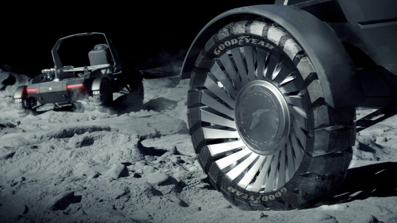 Goodyear desenvolve pneus sem ar para os rovers lunares Apollo