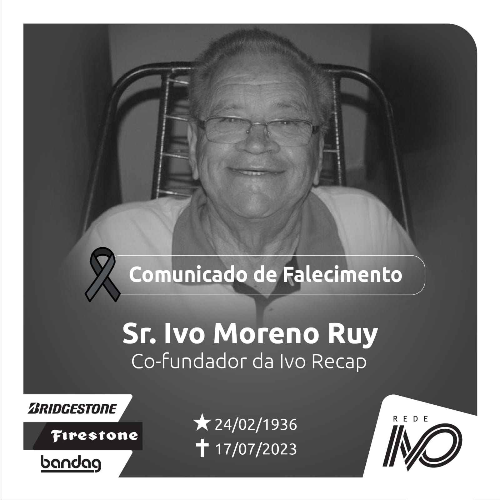 Morre Ivo Moreno Ruy, cofundador, da Ivo Recap