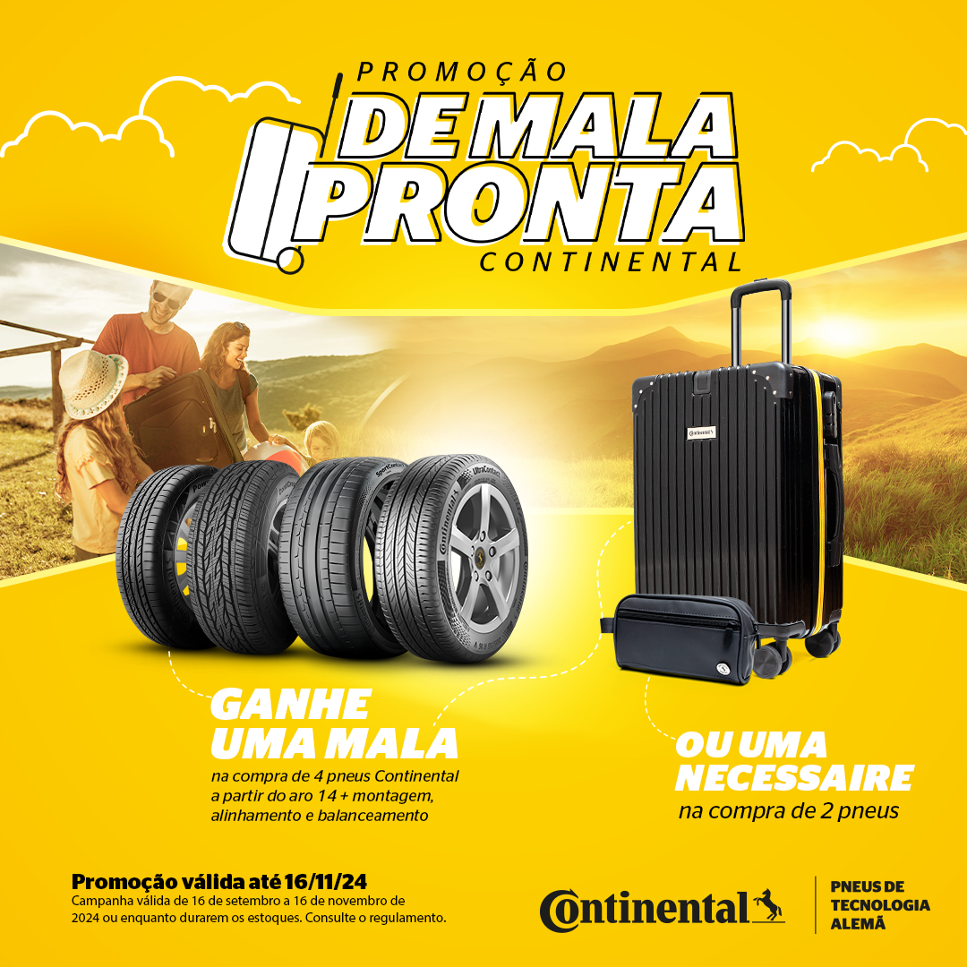 Continental Pneus lança a promoção “De Mala Pronta”