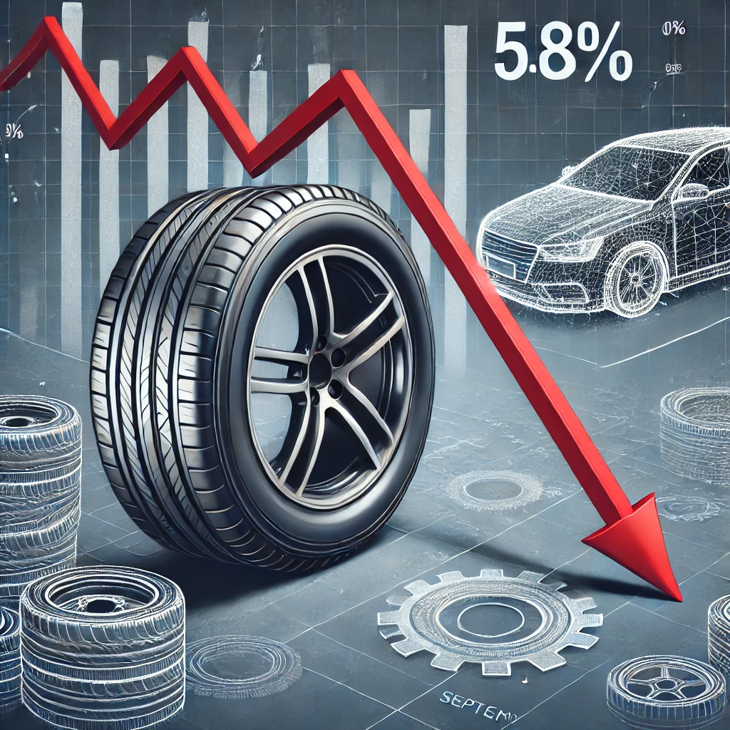 Com recuo nas vendas para montadoras e reposição, mercado de pneus no Brasil registra queda de 5,8% até setembro